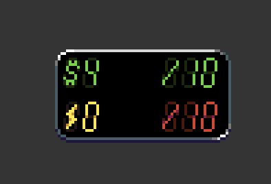 Screenshot of Money/Power totals