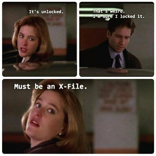 "must be an x file" meme